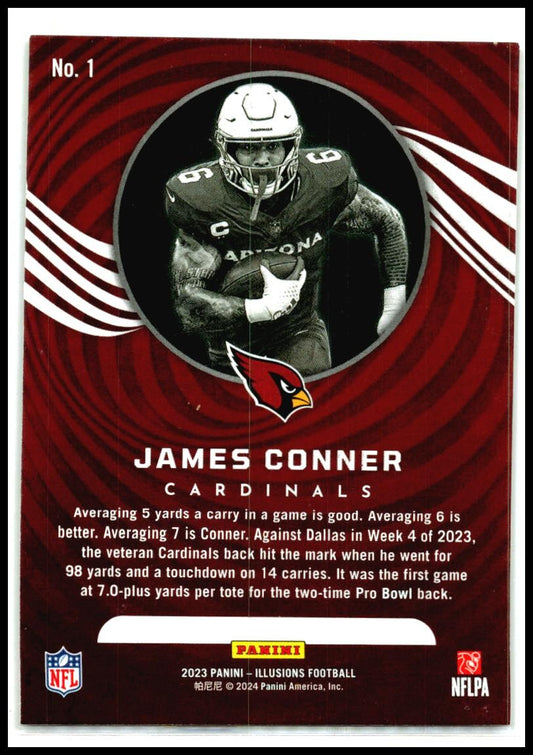 2023 Panini Illusions Emerald Trophy Collection #1 James Conner Cardinals