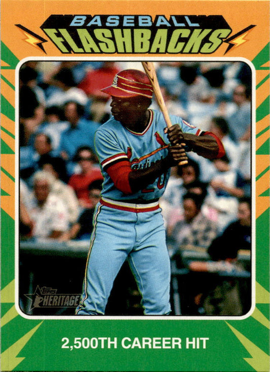 2024 Topps Heritage Baseball Flashbacks #BF-10 Lou Brock St. Louis Cardinals
