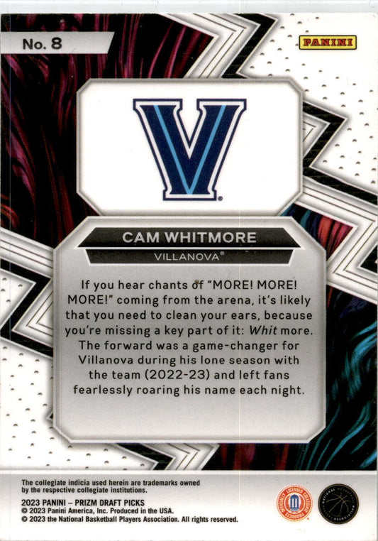 2023 Panini Prizm Draft Picks Fearless #8 Cam Whitmore Villanova Wildcats