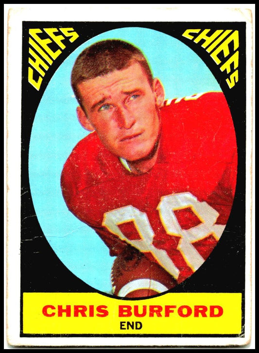 1967 Topps #72 Chris Burford Kansas City Chiefs