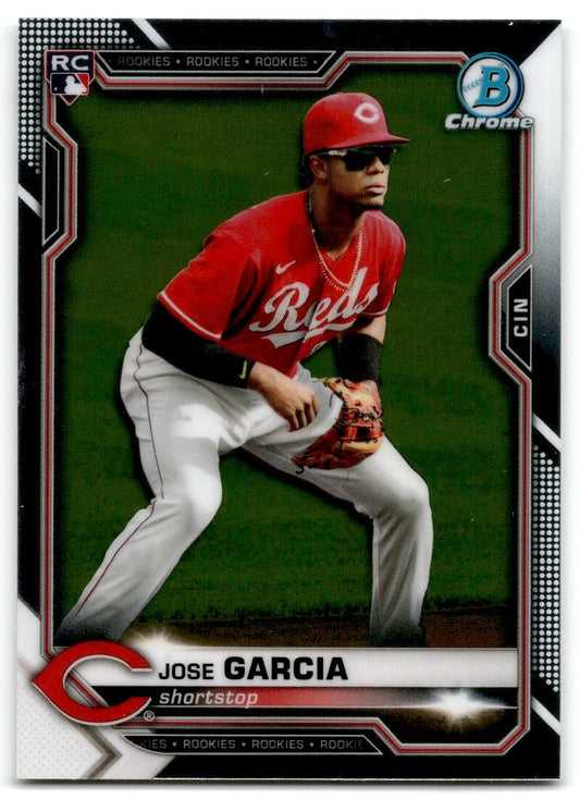2021 Bowman Chrome Jose Garcia Rookie Cincinnati Reds #14