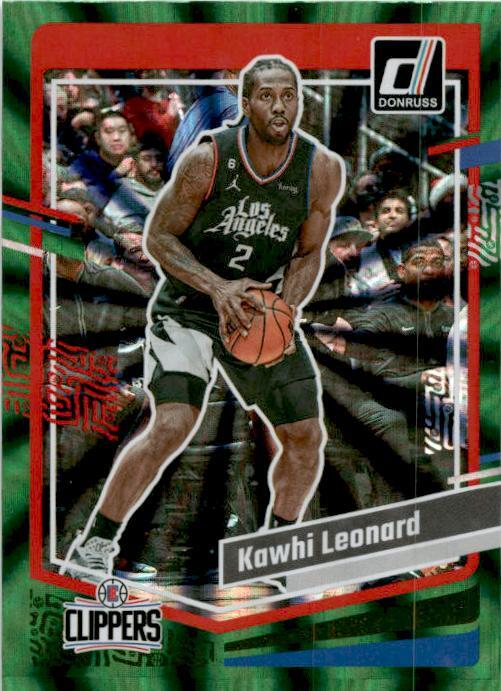 2023-24 Donruss  Green Laser Holo #29 Kawhi Leonard Los Angeles Clippers