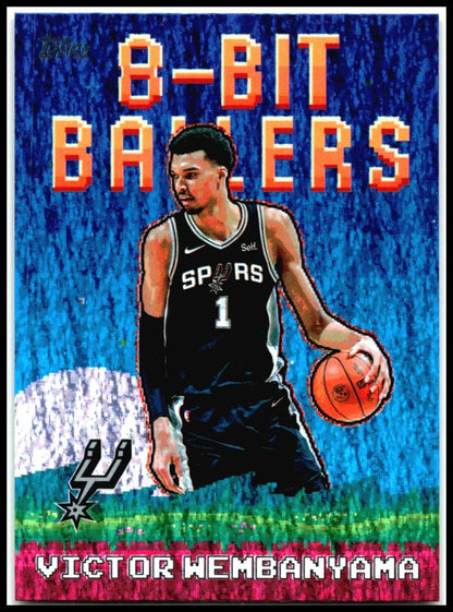 2025-26 Topps 8-Bit Ballers Holo Foil #8B-4 Victor Wembanyama San Antonio Spurs