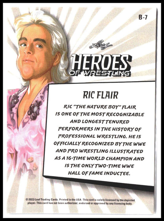 Ric Flair #B-7 2023 Leaf Heroes of Wrestling