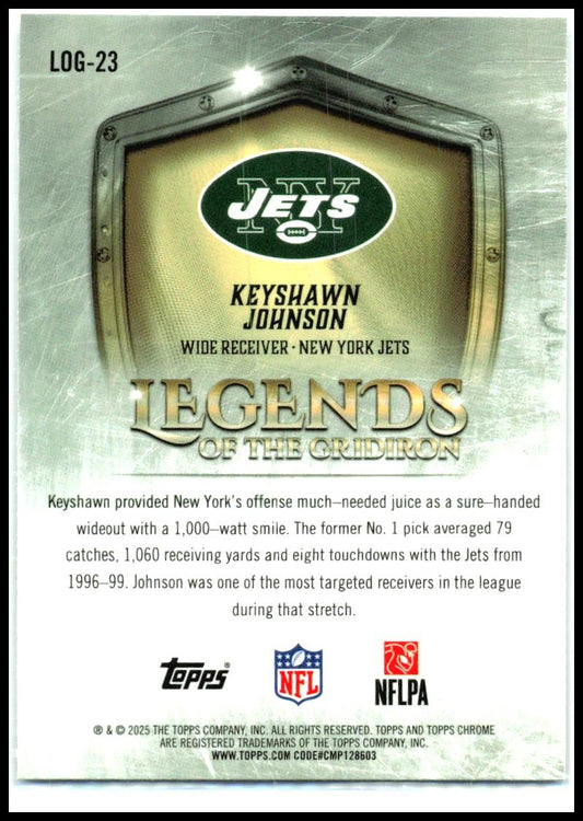 2025 Topps Chrome legends of the gridiron #LOG-23 Keyshawn Johnson