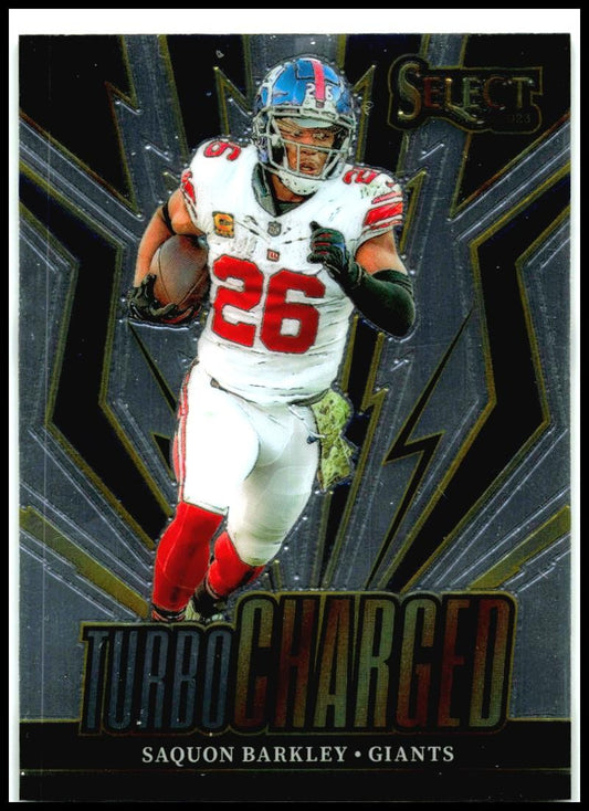2023 Panini Select Turbocharged #TUR-SBA Saquon Barkley New York Giants