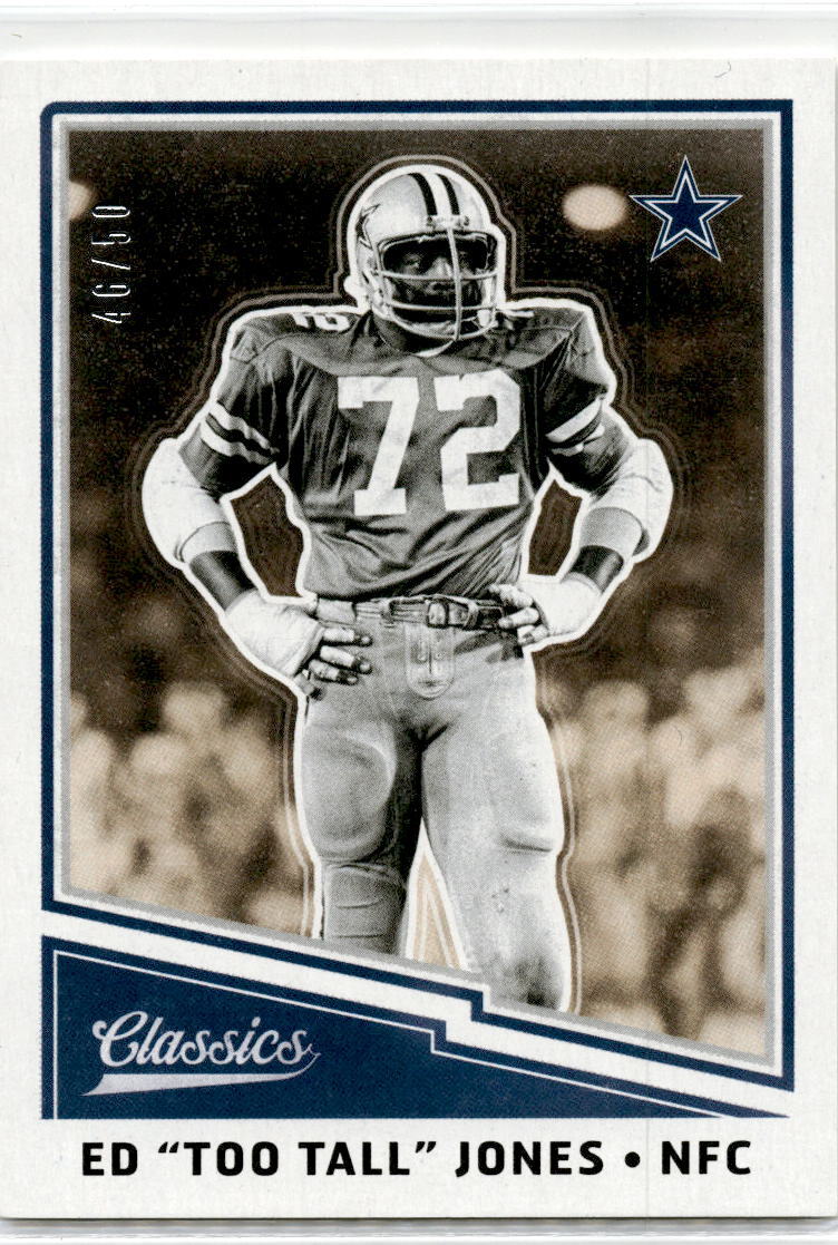 2017 Panini Classics BLACK BACK PARALLEL #171 Ed "Too Tall" Jones #/50 Cowboys