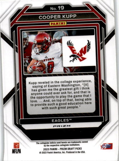 2023 Panini Prizm Draft Picks Prizms Gold Ice #19 Cooper Kupp Los Angeles Rams