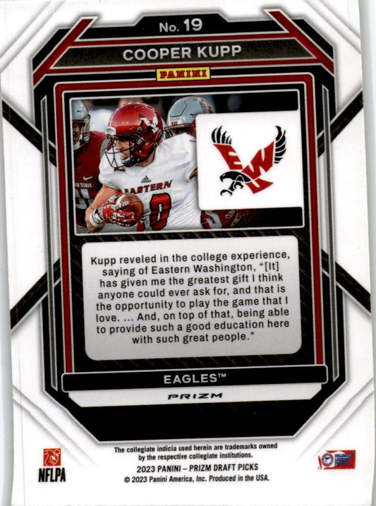 2023 Panini Prizm Draft Picks Prizms Gold Ice #19 Cooper Kupp Los Angeles Rams