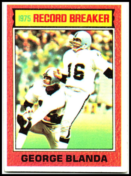 1976 Topps #1 George Blanda Oakland Raiders