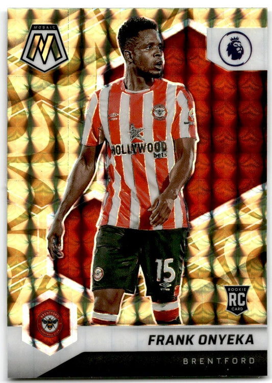 2022 Panini Mosaic Premier League Reactive Gold Mosaic Frank Onyeka Rookie