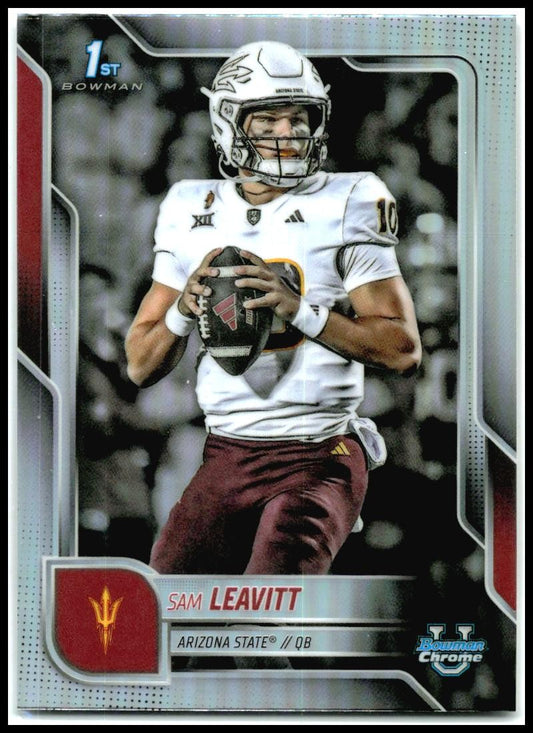 2025 Bowman Chrome University Refractor #195 Sam Leavitt Arizona State