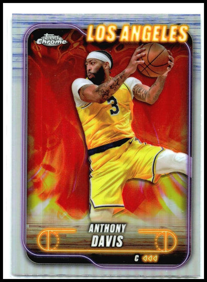 2024-25 Topps Chrome Refractor #86 Anthony Davis Los Angeles Lakers