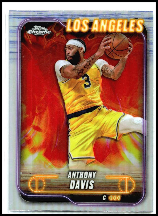 2024-25 Topps Chrome Refractor #86 Anthony Davis Los Angeles Lakers