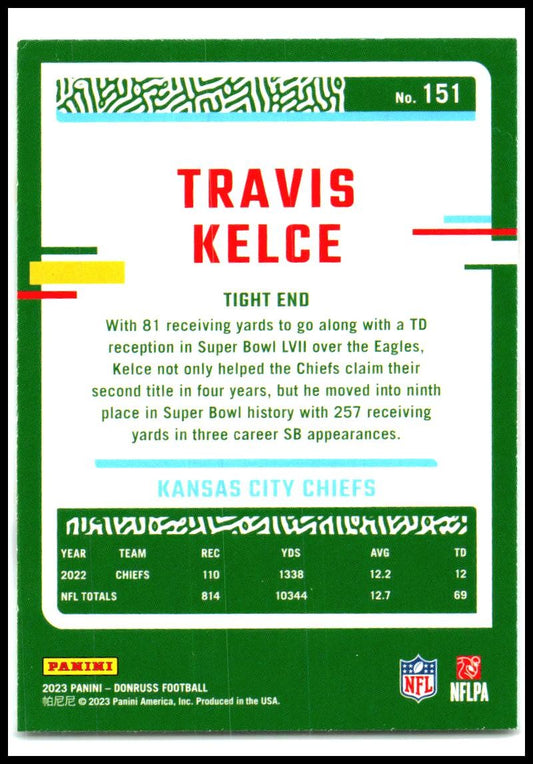 2023 Donruss #151 Travis Kelce Kansas City Chiefs