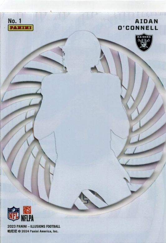 2023 Panini Illusions Mystique #1 Aidan O'Connell Las Vegas Raiders