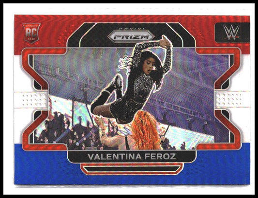 Valentina Feroz #92 2022 Panini Prizm WWE Red, White and Blue Rookie RC