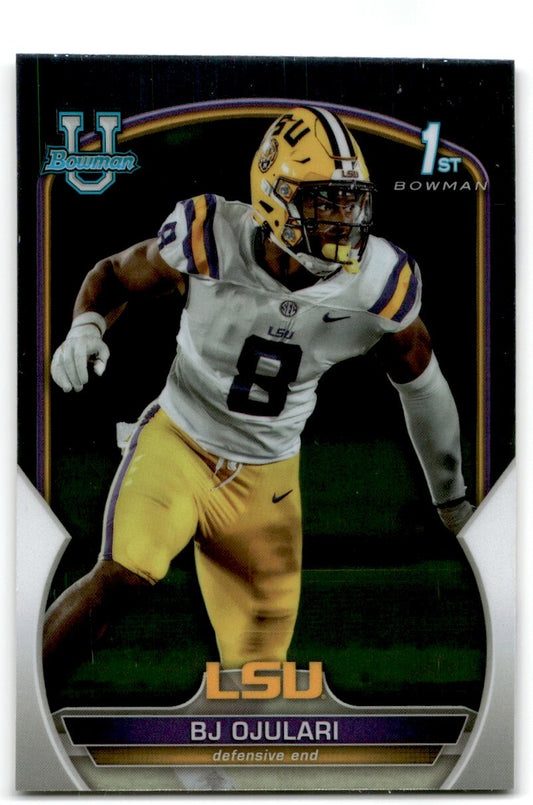 2022 bowman chrome university BJ Ojulari Louisiana state LSU Tigers #58