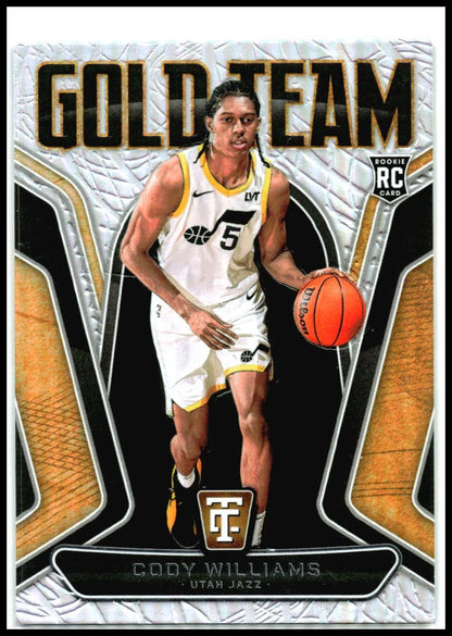 2024-25 Panini Totally Certified Gold Team #16 Cody Williams Utah Jazz