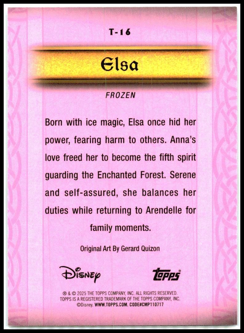 2025 Topps Disney Wonder Tapestries #T-16 Elsa