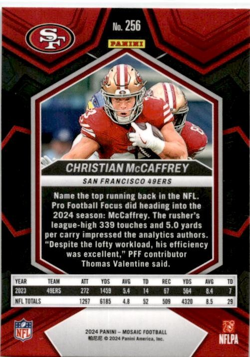 2024 Panini Mosaic #256 Christian McCaffrey San Francisco 49ers