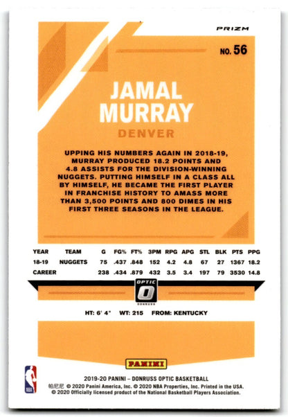2019-20 Donruss Optic Purple Jamal Murray Denver Nuggets #56