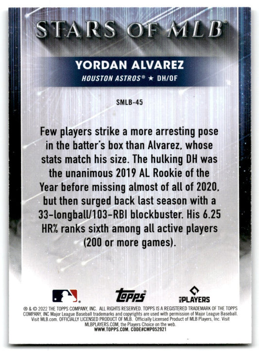 2022 Topps Stars of MLB Yordan Alvarez Houston Astros #SMLB-45