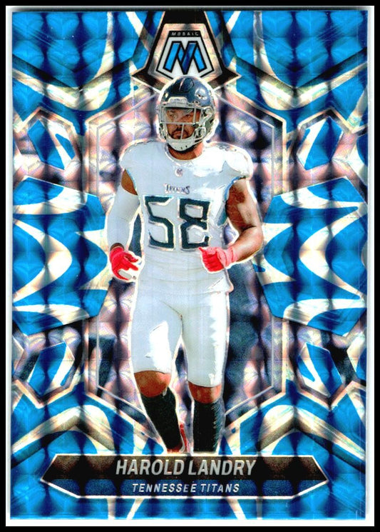 2024 Panini Mosaic Mosaic Reactive Blue #216 Harold Landry Tennessee Titans