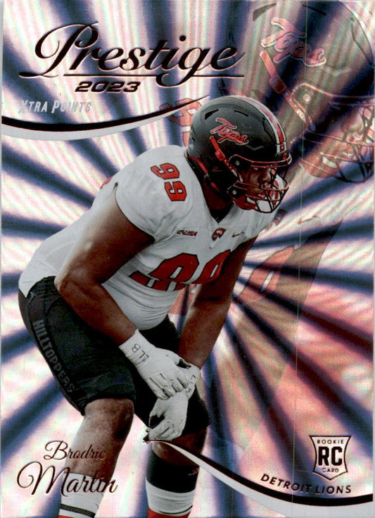 2023 Panini Prestige Xtra Points Sunburst #309 Brodric Martin Rookie Lions