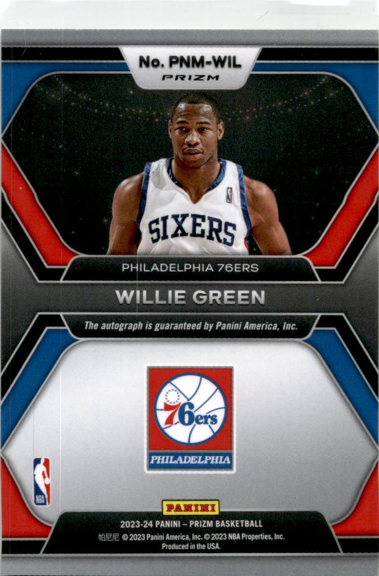 2023-24 Panini Prizm Penmanship #PNM-WIL Willie Green Philadelphia 76ers