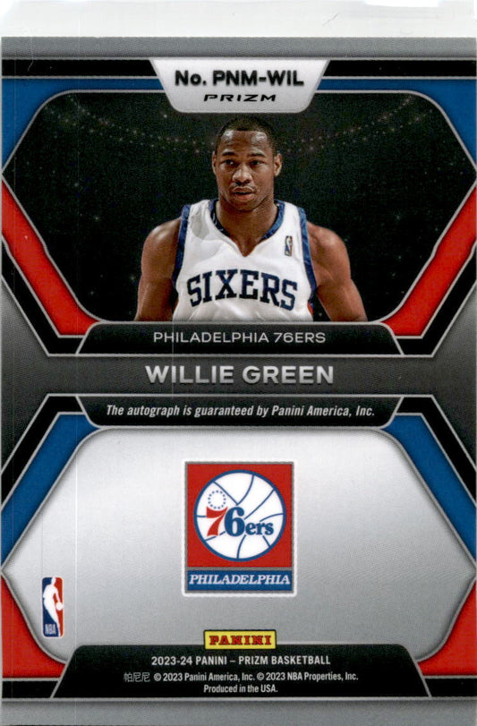 2023-24 Panini Prizm Penmanship #PNM-WIL Willie Green Philadelphia 76ers