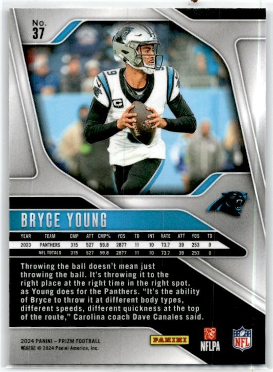 2024 Panini Prizm #37 Bryce Young Carolina Panthers