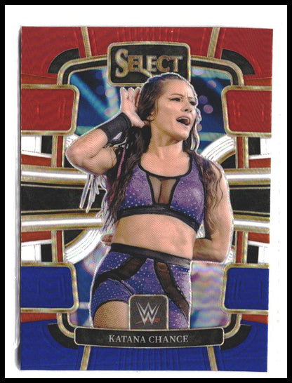 Katana Chance #80 2024 Panini Select WWE Red and Blue Prizms