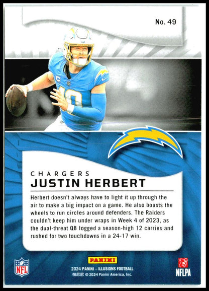 2024 Panini Illusions #49 Justin Herbert Los Angeles Chargers