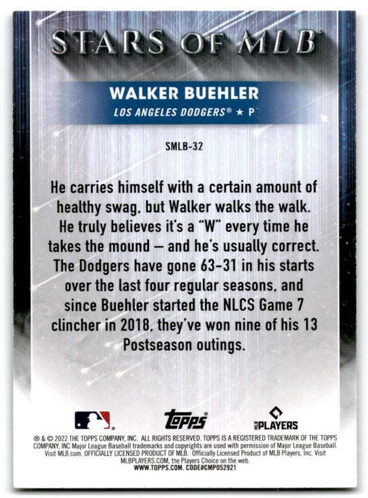 2022 Topps Stars of MLB Walker Buehler Los Angeles Dodgers #SMLB-32