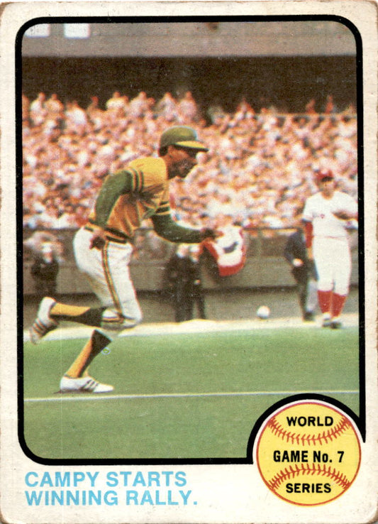 1973 Topps #209 World Series Game No. 7: Campy Starts Winning Rally