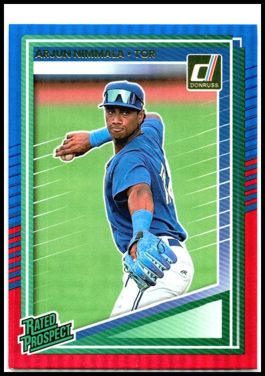 2025 Donruss Red and Blue #129 Arjun Nimmala Toronto Blue Jays