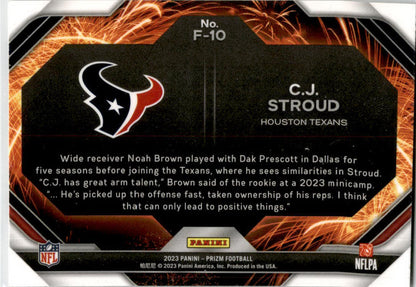 2023 Panini Prizm Firework #F-10 C.J. Stroud Houston Texans