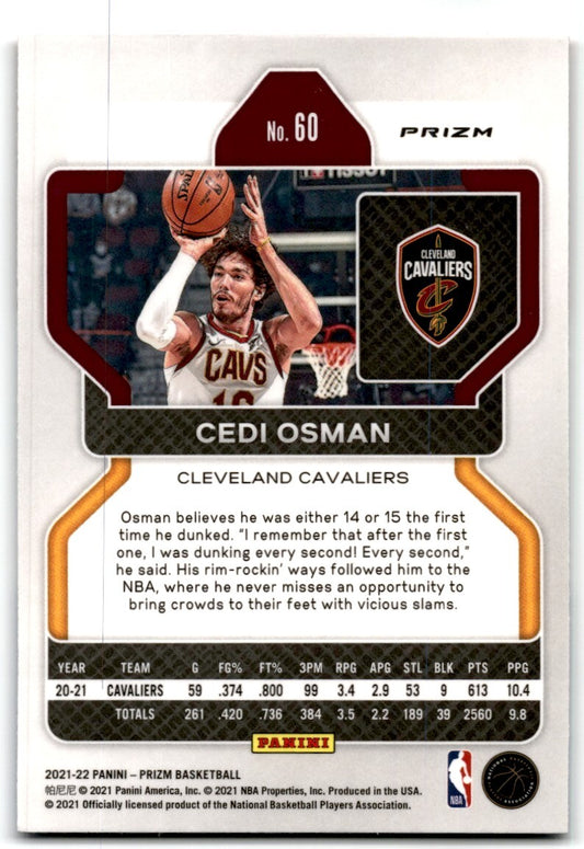 2021-22 Panini Prizm Red White & Blue Prizm Cedi Osman Cleveland Cavaliers #60