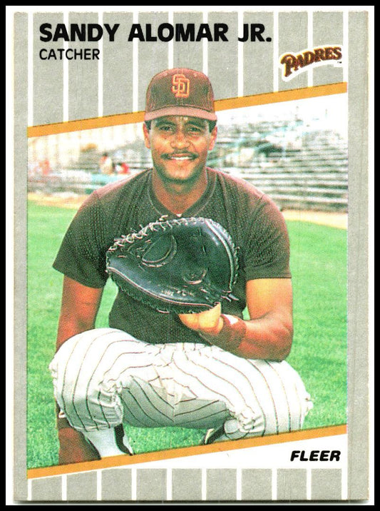 1989 Fleer #300 Sandy Alomar Jr. Rookie San Diego Padres