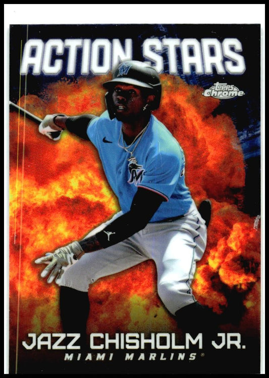 2023 Topps Update Action Stars #AS-30 Jazz Chisholm Jr. Miami Marlins