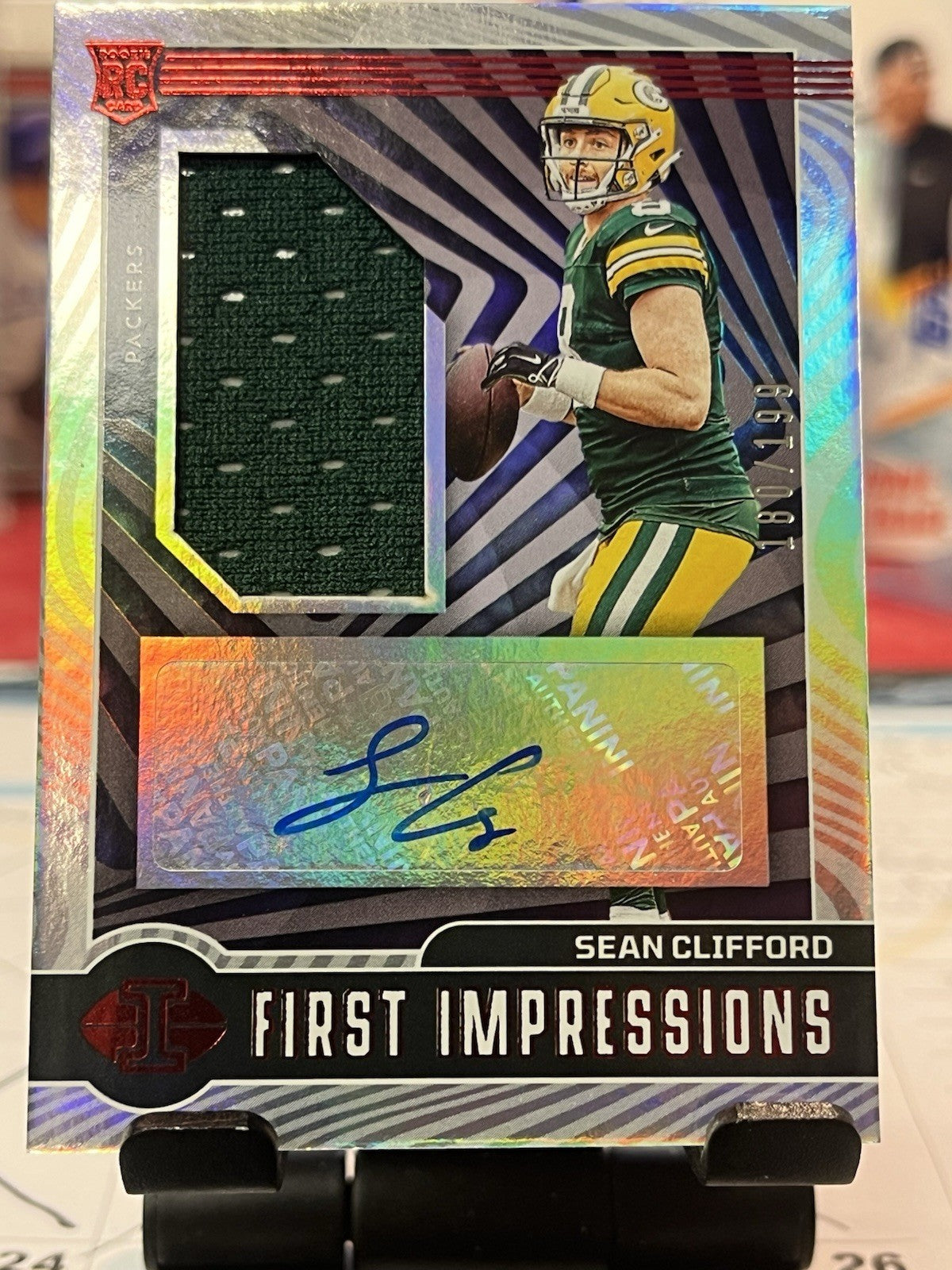2023 ILLUSIONS FIRST IMPRESSIONS #142 SEAN CLIFFORD Patch Auto #/199 PACKERS