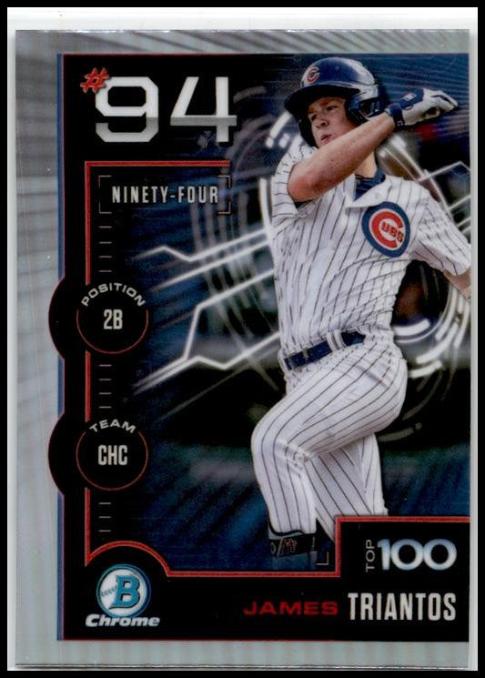 2025 Bowman Bowman Scouts Top 100 #BTP-94 James Triantos Chicago Cubs