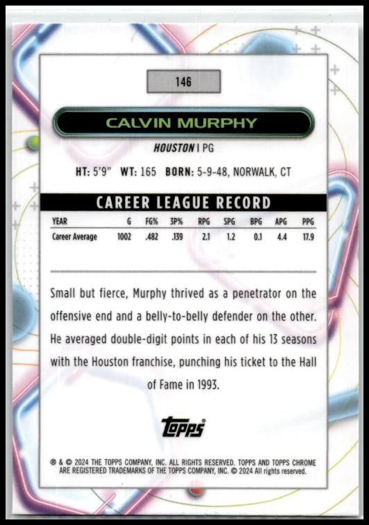 2023-24 Topps Chrome Cosmic Nucleus Refractors #146 Calvin Murphy Rockets