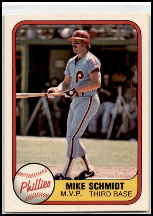1981 Fleer #5a Mike Schmidt Philadelphia Phillies