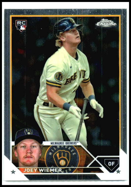 2023 Topps Chrome Update #USC80 Joey Wiemer Rookie Milwaukee Brewers