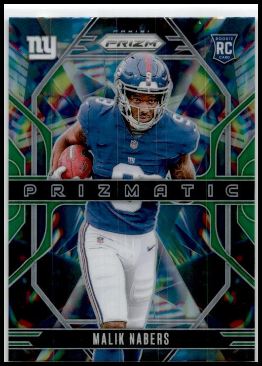 2024 Panini Prizm Prizmatic Green Prizm #13 Malik Nabers New York Giants