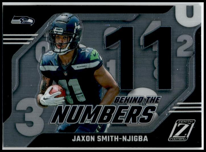 2023 Panini Zenith Behind the Numbers #12 Jaxon Smith-Njigba Seattle Seahawks