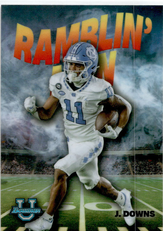 2022 Bowman University Ramblin' Man #RM-10 Josh Downs North Carolina Tar Heels