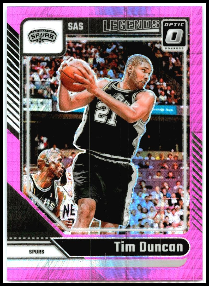 2024-25 Donruss Optic Hyper Pink #248 Tim Duncan San Antonio Spurs